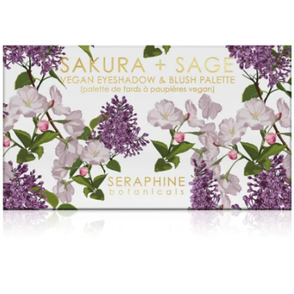 Sakura + Sage Vegan Eyeshadow & Blush Palette by Seraphine Botanicals